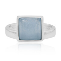 Anello in argento con Giadeite Blu