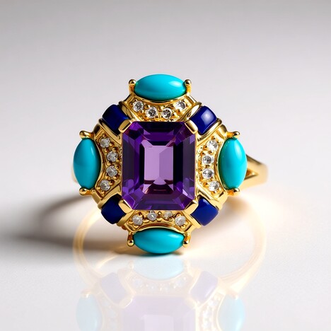 Anello in oro con Ametista