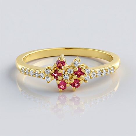 Anello in argento con Spinello Rosa