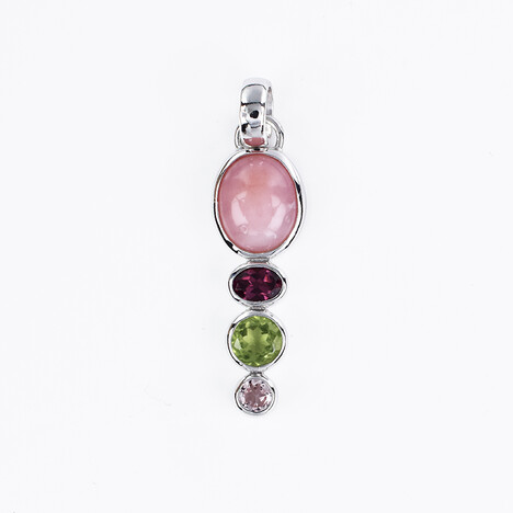 Edelstein-Silberanhänger