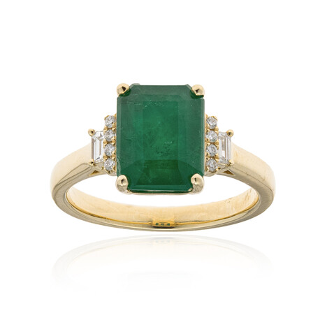 Bague en or et Emeraude de Zambie AAA (CIRARI)