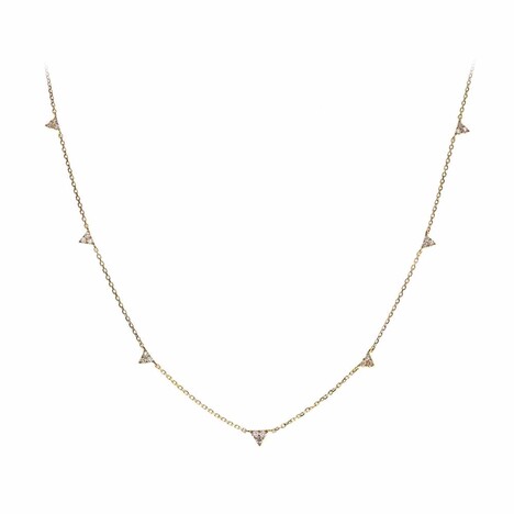 Gouden halsketting met SI1 (H) Diamanten