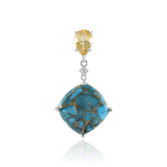 Ciondolo in argento con Turchese Ramato Blu Mohave (Faszination Türkis)