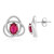Ruby Silver Earrings