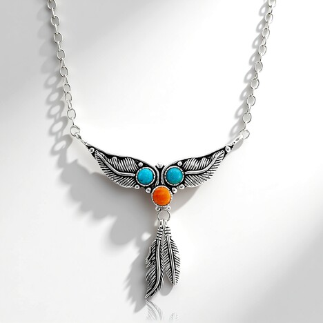 Collana in argento con Turchese Kingman Mohave Blu (Jones Lee)