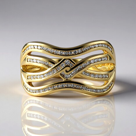Anello in oro con Diamante I2 (I) (de Melo Gold)