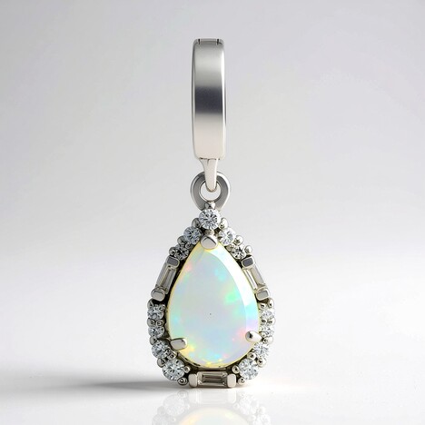 Pendentif en argent et Opale d'Australie