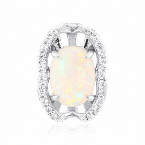 Ciondolo in oro con Opale Bianco Brasiliano