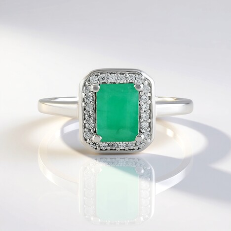 Anello in argento con Smeraldo Socoto
