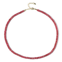 Collier en argent et Rhodonite