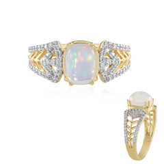 Anillo en plata con Ópalo de Welo (Adela Silber)