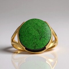 Anello in argento con Uvarovite (Bali Barong)
