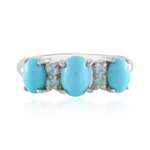 Anillo en plata con Turquesa bella durmiente (Faszination Türkis)