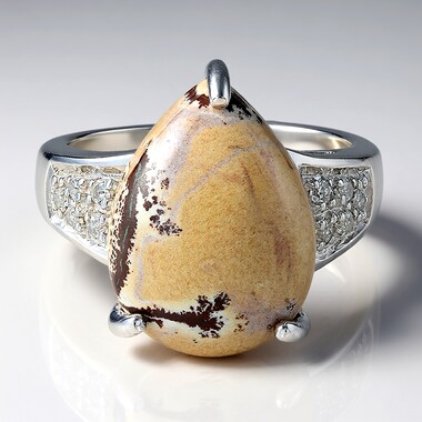 Anello in argento con Diaspro Dentritico Sonora