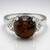 Anello in argento con Ossidiana Mogano