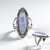 Anello in argento con Agata Lace Blu (Desert Chic)