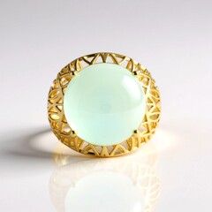 Anello in argento con Calcedonio Acqua