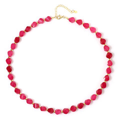 Fuchsia-Quarz-Silberhalskette