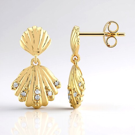 Orecchini in argento con Diamante I3 (I)