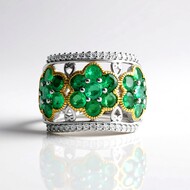 Anillo en plata con Esmeralda de Zambia (Gems en Vogue)