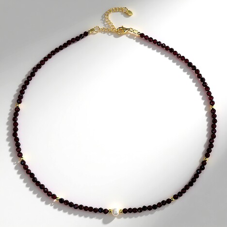 Collana in argento con Ematite Dorata (Riya)