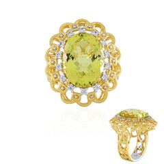 Ouro Verde-Quarz-Silberring