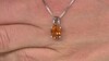 Zilveren hanger met een Oranje kwarts