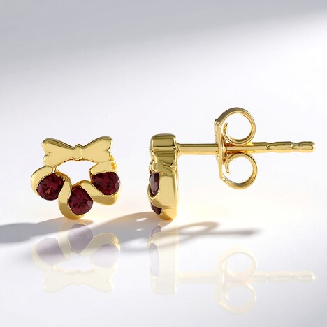 Orecchini in argento con Spinello Rosso