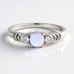 Australischer Opal-Silberring