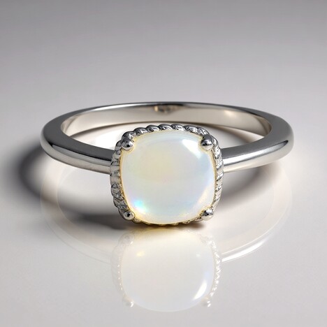 Anello in argento con Opale di Welo