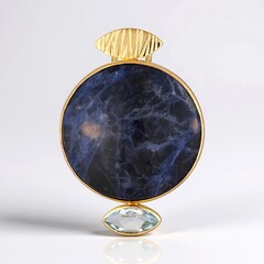 Ciondolo in argento con Sodalite