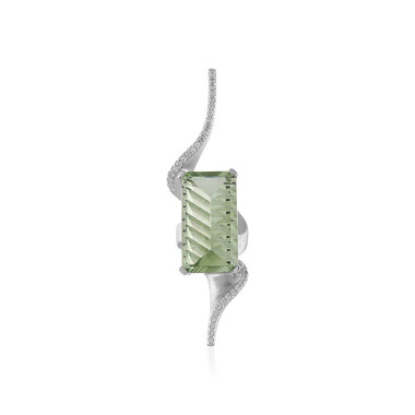Ciondolo in argento con Ametista Verde (MONOSONO COLLECTION)