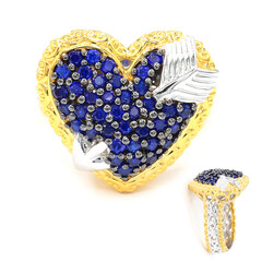Cobaltblauer Spinell-Silberring (Gems en Vogue)