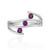 Magenta-Granat-Silberring