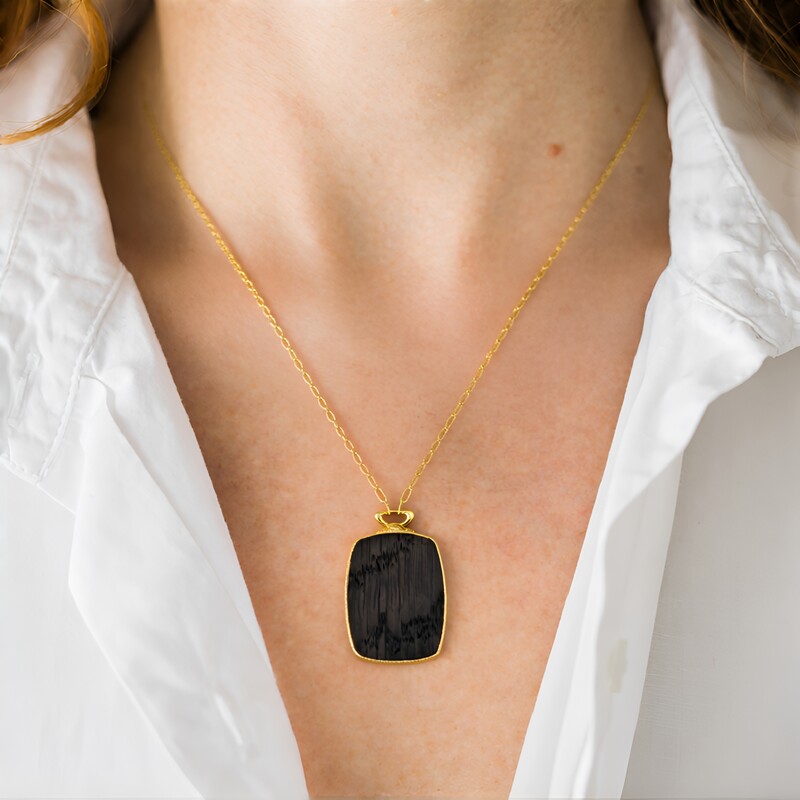 Collar en plata con Ámbar báltico (dagen)