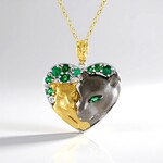 Collana in argento con Smeraldo Zambia (Gems en Vogue)