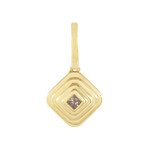 Zilveren hanger met een I2 Champagne Diamant