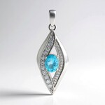Ciondolo in argento con Apatite Blu (de Melo Essence)