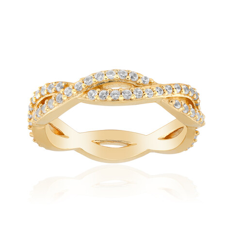 Zilveren ring met zirkonen