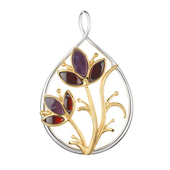 Pendentif en argent et Améthyste