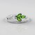 Anello in argento con Diopside Russo