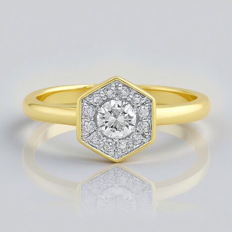 Anello in oro con Diamante SI1 (G) (Annette)