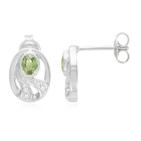 Boucles d'oreilles en argent et Saphir du Mozambique