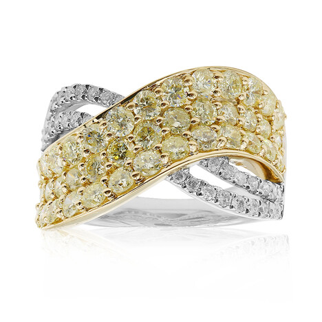 Gelber SI2 Brillant-Goldring (CIRARI)