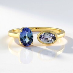 Anello in oro con Tanzanite (non riscaldata)