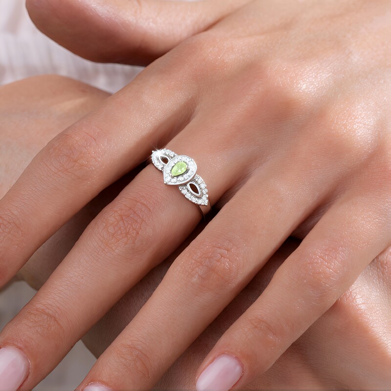 Cuprian Tourmaline Silver Ring