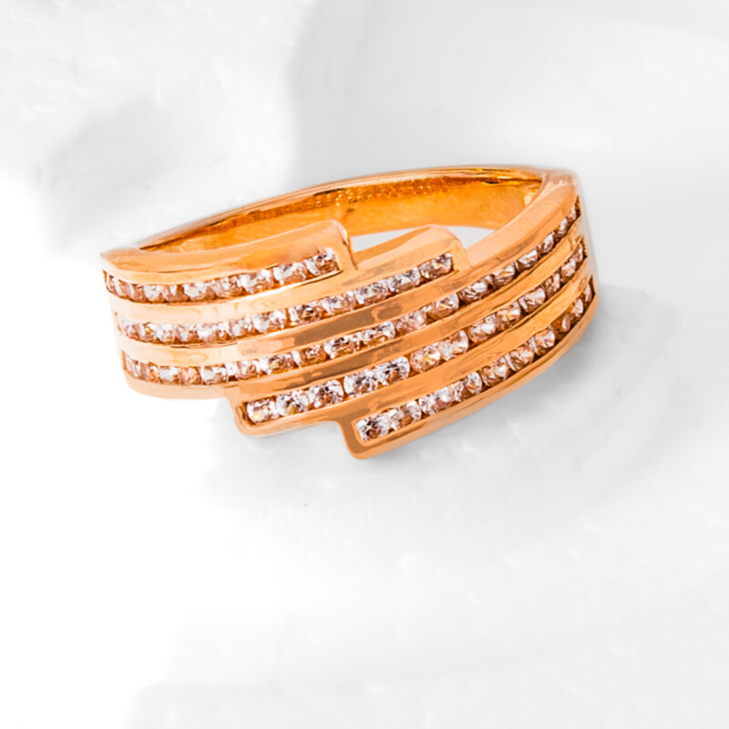 Zilveren ring met zirkonen (KM by Juwelo)