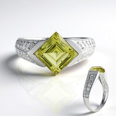 Anello in argento con Quarzo Ouro Verde (de Melo Essence)