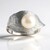 Anello in argento con Perla d'Acqua Dolce Bianca (Michelle Albala)
