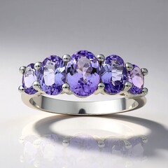 Anello in argento con Tanzanite